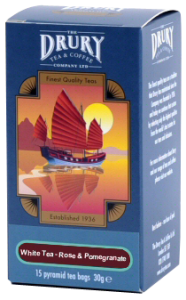 Drury Pyramid White Rose Pomegranate Tea Bag