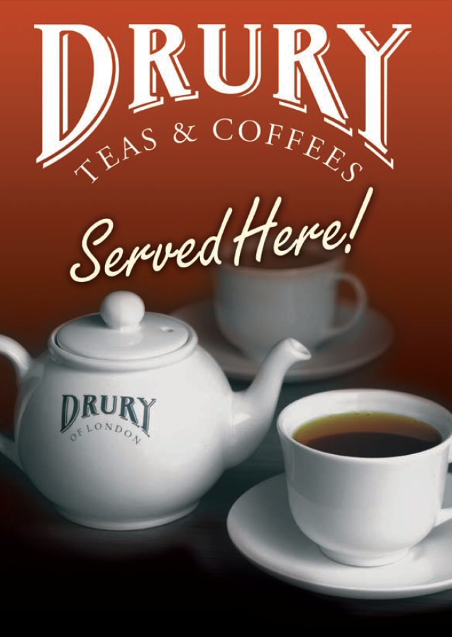 Drury Teas Window Sticker